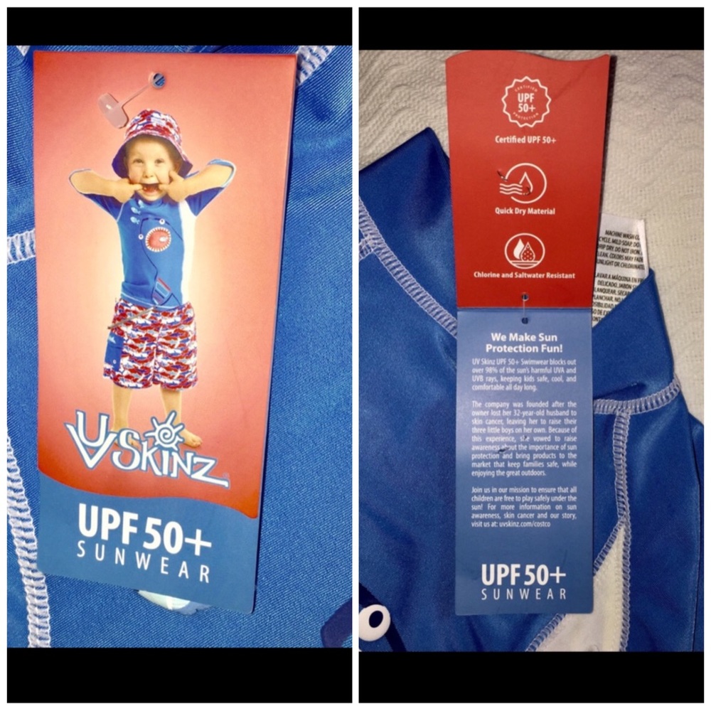 UVSkinz Shark Rash Guard Matching Trunks 2T - Picture 12 of 16